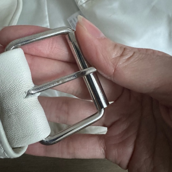 Rare Each x Other white genuine leather moto jacket lace ribbons small S $1885 - Picture 7 of 11